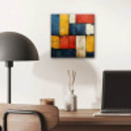 Mondriaan stijl - Kunst - Kleurrijk - Modern aluminium wit klein -sfeer5