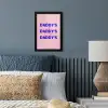 Daddy's - Blauw - Blokletters fotolijst zwart zonder passe partout klein -sfeer3