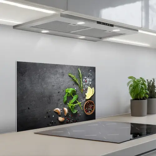 Gastronomisch Stilleven keuken achterwand spatscherm klein -3d_schuin