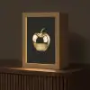Appel - Goud - Chrome - Zwart Light Box met kabel (Tafellamp) klein -z3d_website