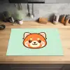 Rode panda - Groen - Cartoon Inductie beschermer vinyl 3mm klein -sfeer5