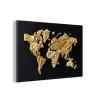 Wereldkaart - Pasta - Zwart aluminium wit klein -3d