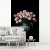 Bloemen - Roze - Tulpen - Vaas fotobehang vinyl groot -woonkamer