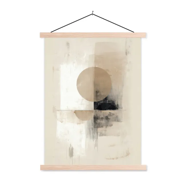 Schoolplaat - Cirkel - Compositie - Diepte - Beige