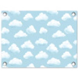 Wolken - Illustratie - Blauw tuinposter los doek klein 239 -3d