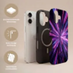 Lichtsnelheid - Ruimte - Roze - Paars Toughcase MagSafe Apple iPhone 17 klein -USP_Lagen_NL