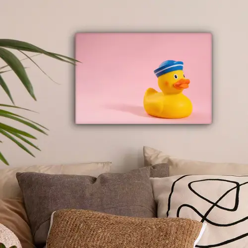 Matroos - Eend - Roze canvas 2cm klein -sfeer1