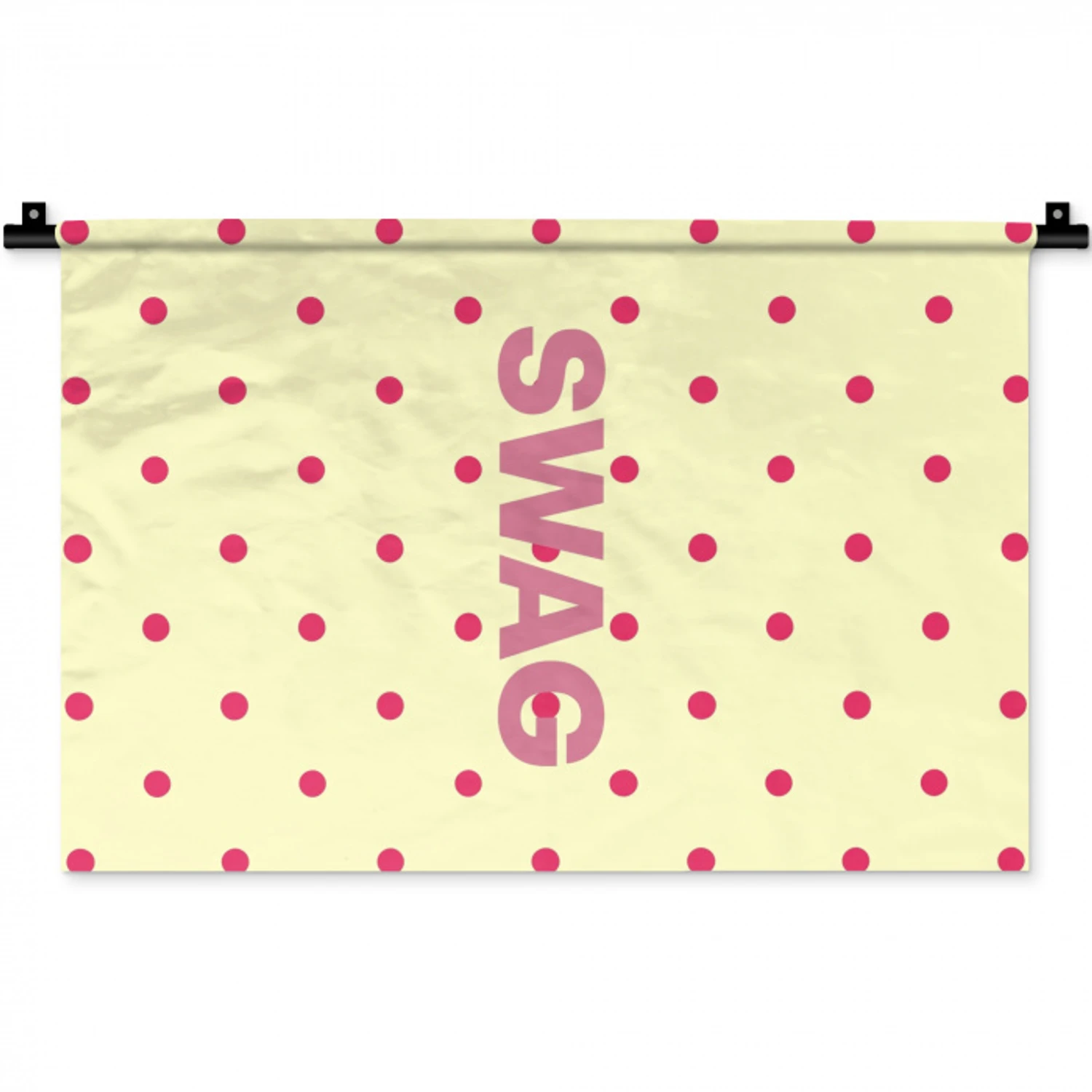 Swag - Roze - Stippen - Geel Wandkleed katoen klein -zz3d