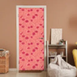 Weidebloemen - Romantisch - Roze deurposter klein 289 -sfeer1