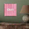 Gestreept - Roze - Chéri plexiglas 5mm klein -sfeer3