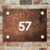 Verweerd metaal - Traditioneel Naambord Rechthoek middel -sfeer3