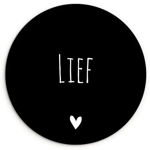 Spreuken - Lief - Quotes Wandcirkel kunststof plaat 5mm dik klein -3d