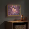 Paard - Bloemen - Paars - Vlinder Light Box met batterij (Wandlamp kind) middel -sfeer5_kind
