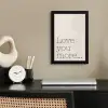 Minimalistisch - Love - Beige fotolijst zwart zonder passe partout klein -sfeer1