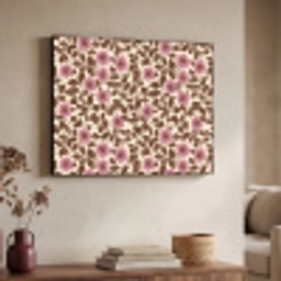 Bloemen - Bladeren - Kleurrijk Textielframe zwart klein 947 -sfeer3