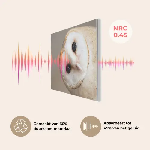 Uil - Bruin - Wit PET vilt klein -USP_NL