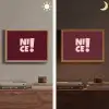 Nice - Uitroepteken - Rood Light Box met batterij (Wandlamp) middel -sfeer3