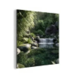 Beek - Waterval - Natuur - Groen aluminium wit klein -3d