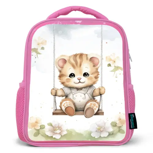 Beer - Baby - Dier - Kinderen Kinderrugzak - Roze middel -3d