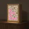 Tekst - Be cool or leave - Roze - Giraffenprint Light Box met kabel (Tafellamp) klein -z3d_website