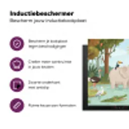 Jungle - Oase - Dieren - Kleurrijk Inductie beschermer vinyl 3mm klein -zzzzzzz-cc-usp