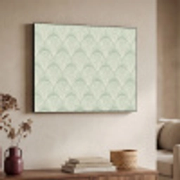 Waaiers - Patroon - Groen Textielframe zwart klein 947 -sfeer3