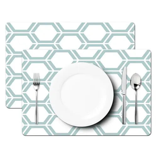 Patroon - Lijn - Design - Hexagon Placemat vinyl groot 368 -zzsfeer2_Kitchenyeah-website