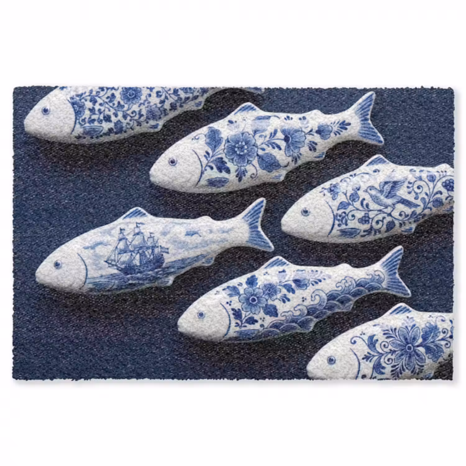 Teppich - Fisch - Delfter Porzellan - Keramiken
