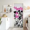 Cheers - Hond - Roze - Wijn deurposter klein -sfeer5