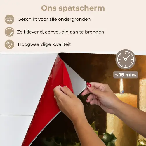 Kaarslicht - Kerst - Veelkleurig keuken achterwand spatscherm klein -spatscherm_NL