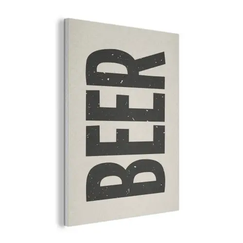 Beer - Vintage - Zwart - Beige PET vilt klein -3d
