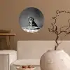 Bengaal - Kat - Tafelkleed - Zwart - Wit - Dier Wandcirkel behangsticker klein -sfeer1