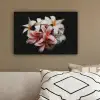 Bloemen - Roze - Zwart - Flora - Botanisch canvas 2cm klein -sfeer3