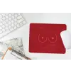 big heart small titties - Hart - Rood muismat rubber klein -witbureau
