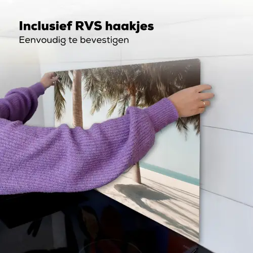 Hangmat - Palmbomen - Strand - Zee Inductie beschemer met haakjes middel -ky-ophangen-nl