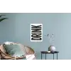 Drink - Zwart - Wit - Decoratie Muursticker klein -plant