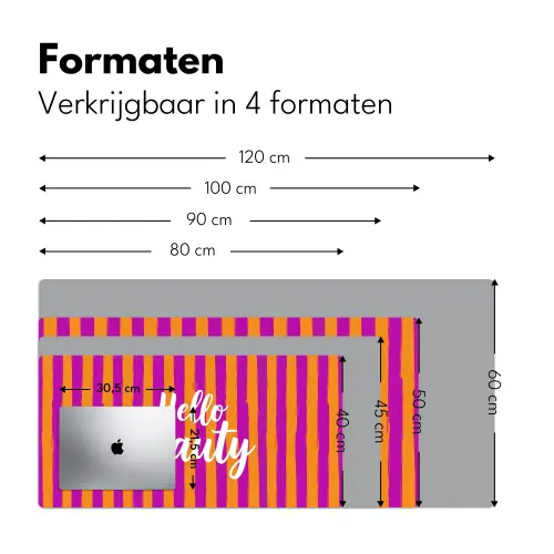 Modern - Hello - Oranje Muismat XXL klein -sfeer5