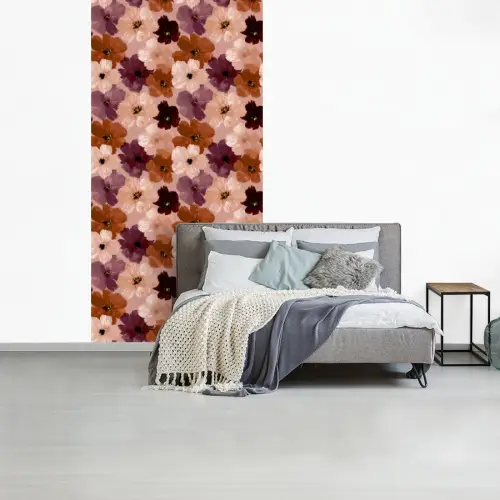Bloemen - Abstract - Aardetinten fotobehang vinyl groot 64 -slaapkamer