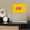 Geel - Roze - Oh - 3D poster papier klein -sfeer1