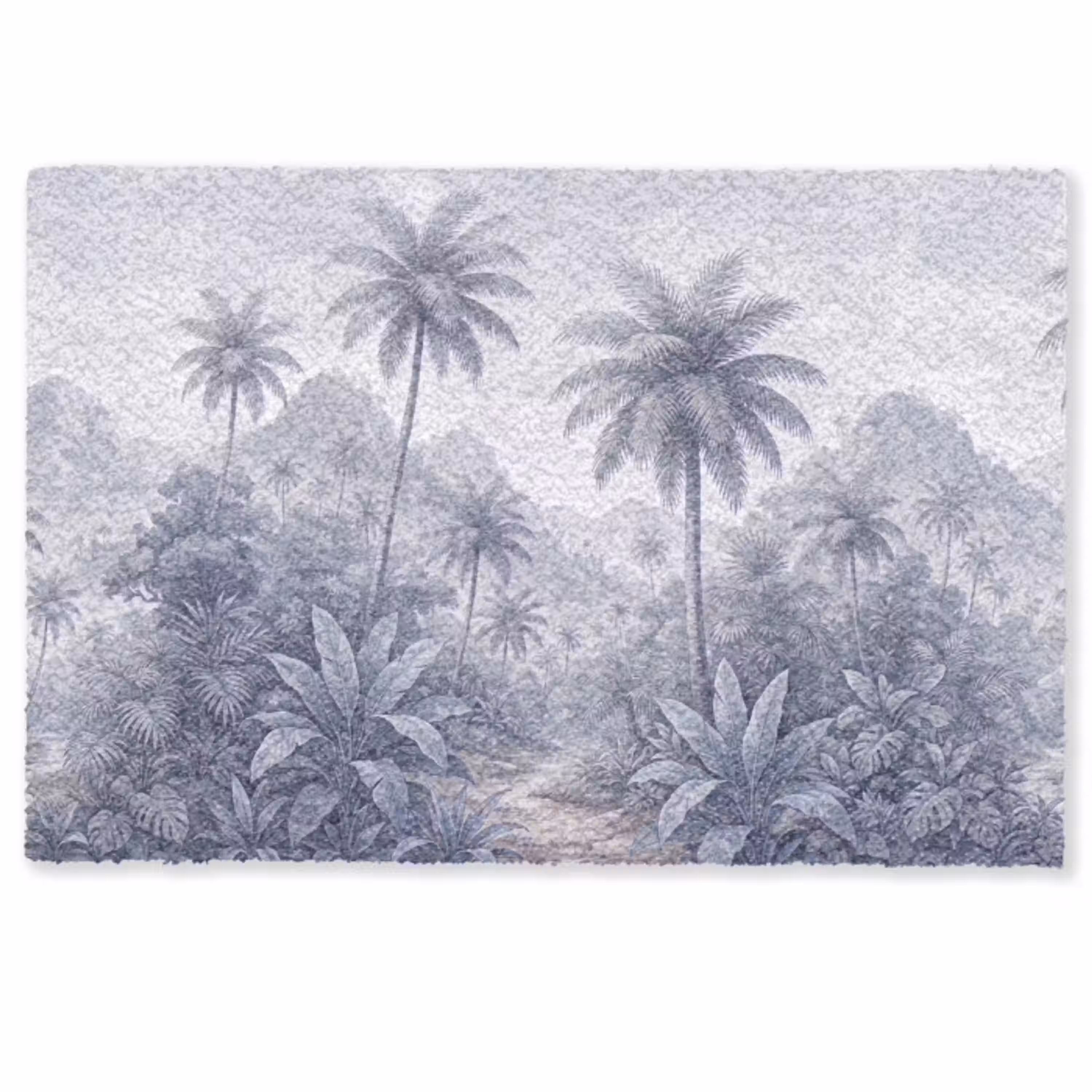 Natuur - Boom - Tropisch - Landschap - Blauw Deurmat klein -zkaufland3d