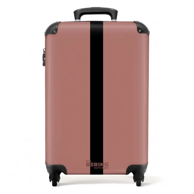 Minimal - Rozenhout met zwarte streep NBS - Handbagage koffer - Unisex middel -productfoto_recht
