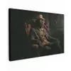 Kat - Pak - Oranje - Sigaar Tuinposter op houten frame 2 cm dik klein -3d
