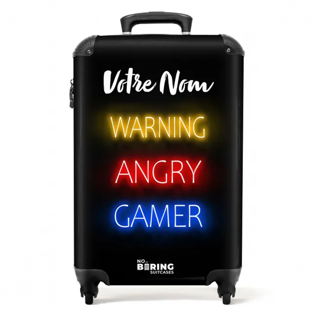 Warning Angry Gamer NBS - Handbagage koffer - Kinderen Unisex middel -productfoto_recht