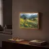 Veld - Hek - Bergen - Bloemen Light Box met batterij (Wandlamp) middel -sfeer1