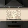 Modern - Abstract - Beige keuken achterwand spatscherm klein 900 -sfeer1