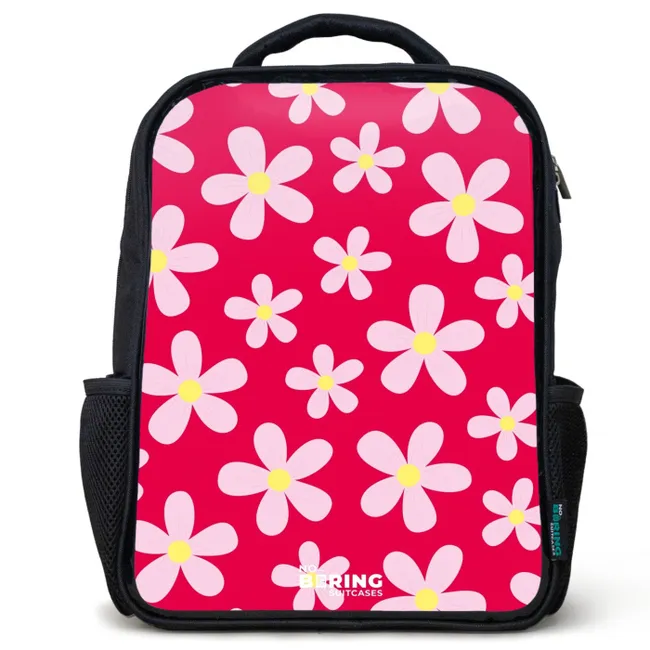 Rugzak kind - Zwart - Madeliefjesmania hotpink