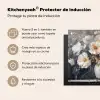 Bloemen - Wit - Vaas - Modern Inductie beschermer vinyl 3mm middel -zzzzzzusp-haakje_ES
