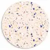 Terrazzo -  Patroon - Kleurrijk - Indigo Wandcirkel kunststof plaat 5mm dik klein 188 -3d