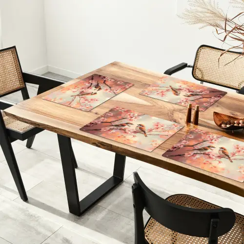 Vogels - Romantic - Bloesemtak Placemat vinyl groot -zzsfeer4_Kitchenyeah-website