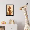 Cactus - Woestijn - Zand - Bruin fotolijst zwart zonder passe partout klein -usfeer4_kinderkamer
